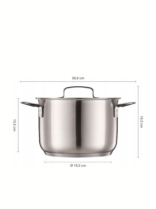 Fiskars Βαθιά Ανοξείδωτη Κατσαρόλα 3lt / 18cm