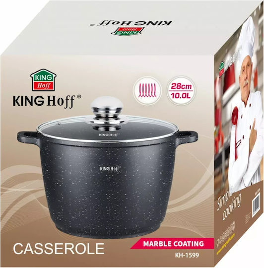 KING Hoff Tiefer Topf aus Aluminium 10Es / 28cm