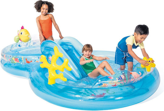 Intex Play Center Παιδική Στρογγυλή Πισίνα PVC 206lt Φουσκωτή 310x71εκ. Γαλάζια