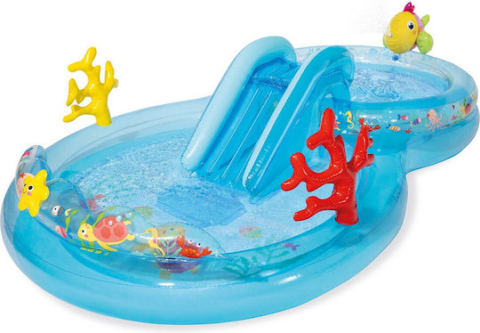 Intex Play Center Παιδική Στρογγυλή Πισίνα PVC 206lt Φουσκωτή 310x71εκ. Γαλάζια