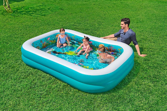 Bestway 3D Undersea Adventure Pool Inflatable 262x175x51cm Turquoise