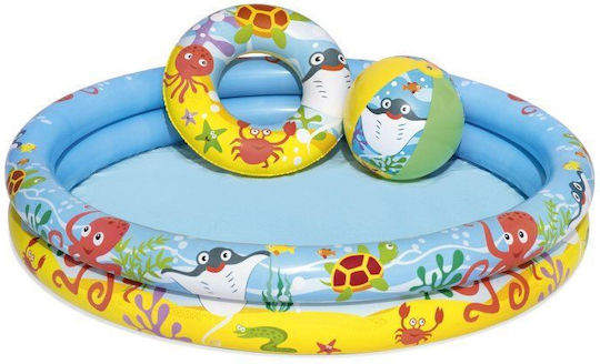 Bestway Piscină Rotundă Pentru Copii Din PVC Gonflabilă 114 Lt 122x20 Cm Albastră