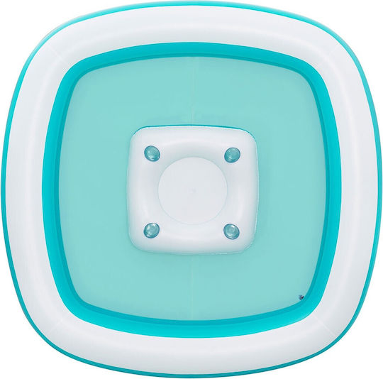 Bestway Square PVC Swimming Pool 737lt Inflatable 218x218x48cm Turquoise