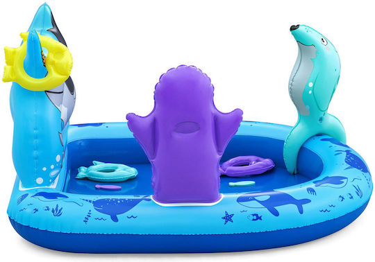 Bestway Детски Басейн PVC 84л Надуваем 134x131x73см Светлосин