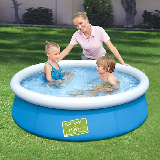 Bestway Children's Round Swimming Pool 477lt Inflatable 152x38cm Light Blue