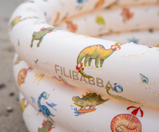 Filibabba Alfie Children's Round Swimming Pool PVC 43L Inflatable Beige