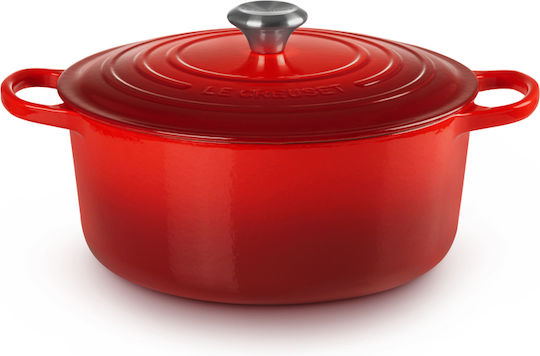 Le Creuset Cerise Βαθιά Κατσαρόλα από Μαντέμι 6.7lt / 28cm