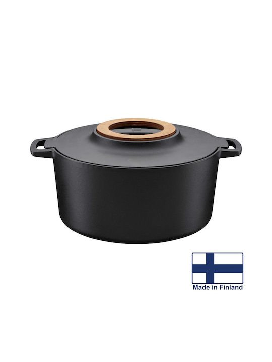 Fiskars Norden Βαθιά Κατσαρόλα από Μαντέμι 6lt / 34cm
