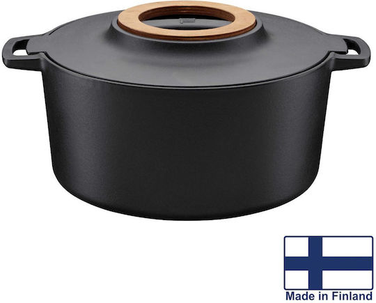 Fiskars Norden Βαθιά Κατσαρόλα από Μαντέμι 6lt / 34cm