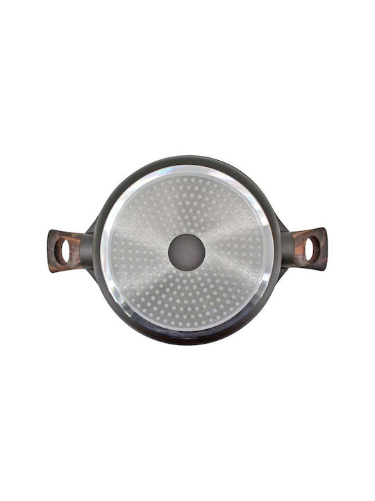 Ankor Oală Adâncă Din Aluminiu Turnat 24cm Gri Închis