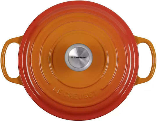 Le Creuset Signature Tiefer Topf aus Gusseisen 4.2Es / 24cm Volcanic