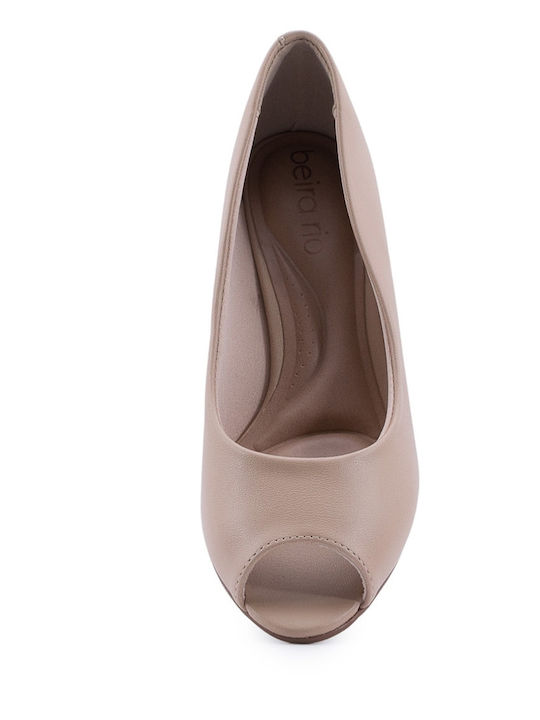 Beige Medium Heels
