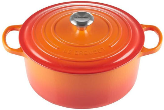 Le Creuset Gusseiserner Tiefe Topf aus Mandeimi 5.3l / 26cm Volcanic