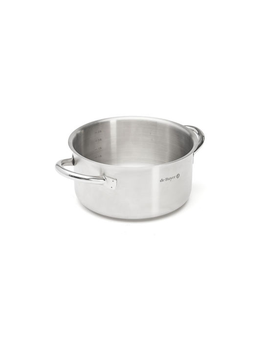 De Buyer Deep Stainless Steel Pot 3.1lt / 20cm