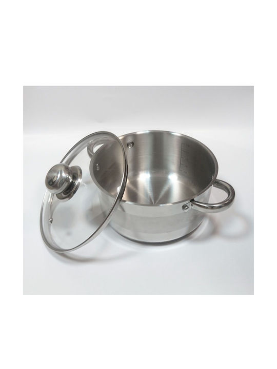 KING Hoff Deep Stainless Steel Pot 1lt / 14cm