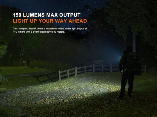 Fenix Wiederaufladbarer LED Taschenlampe mit Maximaler Helligkeit 150lm