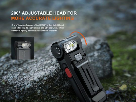 Fenix Wiederaufladbarer LED Taschenlampe mit Maximaler Helligkeit 150lm
