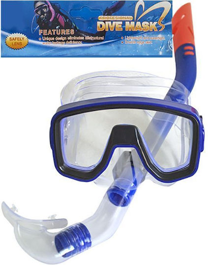 Summertiempo Diving Mask with Snorkel Kids Blue