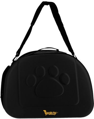 Purlov Dog/Cat Carrying Black Handbag for 6kg Pets L43xW32xH27cm