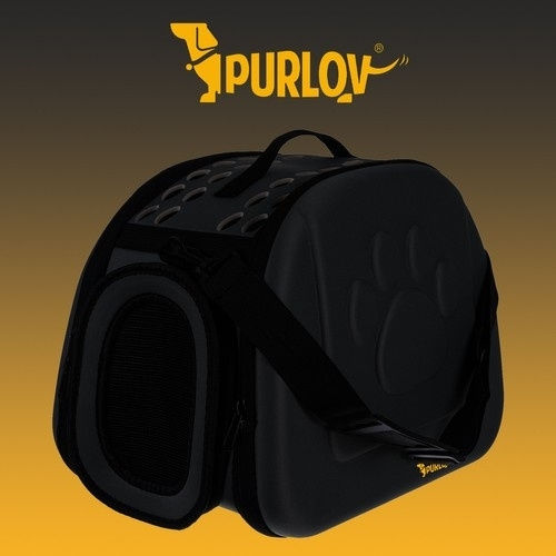 Purlov Dog/Cat Carrying Black Handbag for 6kg Pets L43xW32xH27cm