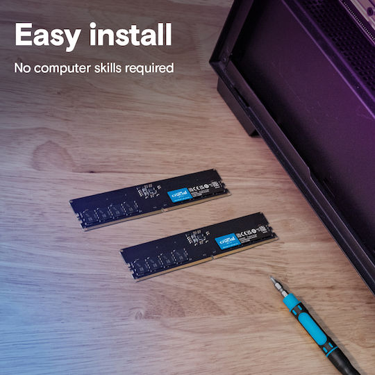 Crucial 128GB DDR5 RAM cu 2 module (2x64GB) și Viteză 5600 pentru