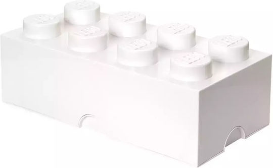 LEGO Children's Storage Box made of Plastic 8-Stud White 50x25x17cm 1pcs