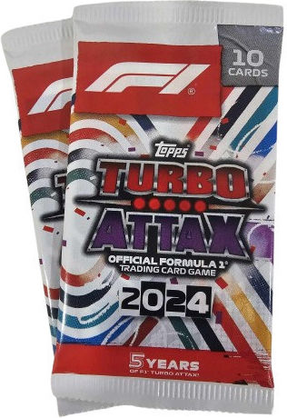 Topps 2024 Turbo Attax Formula 1 F1 Booster Φακελάκι 10 Κάρτες