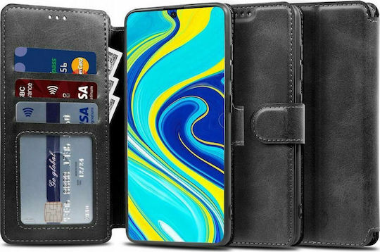 Tech-Protect Brieftasche Synthetisches Leder / Silikon Schwarz (Redmi Note 10 Pro)