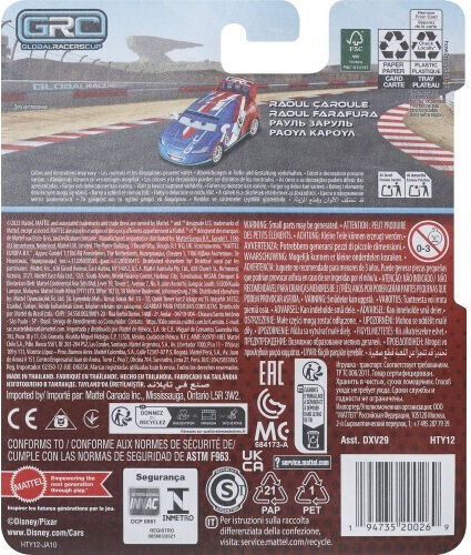 Mattel Disney Autos Auto RAOUL CAROULE Maßstab 1:55 für 3+ Jahre