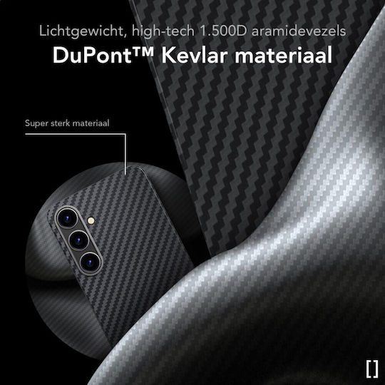 Nekit Umschlag Rückseite Aramid Fiber 1mm Schwarz (Galaxy S25+)