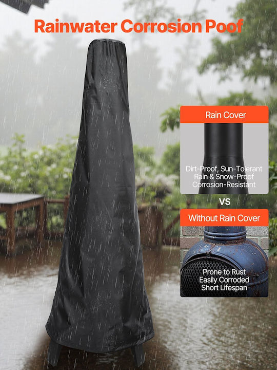 Vevor 20 In Chiminea Outdoor Wood Burning Firepit Grill Mesh & Chimney Coat