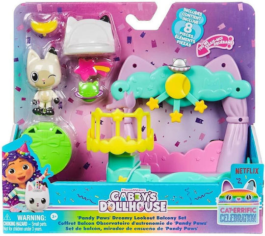 Spin Master Gabby's Dollhouse Cakey's Fruit Smoothie Party Balcony for Ages 3 Plus