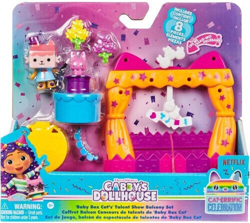 Spin Master Gabbys Dollhouse Cat-Errific Celebration Pandy Paws Dreamy Lookout Balcony Set for Ages 3+
