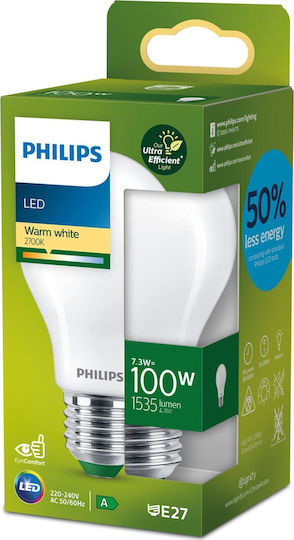 Philips Λάμπα LED 100W για Ντουί E27 Θερμό Λευκό