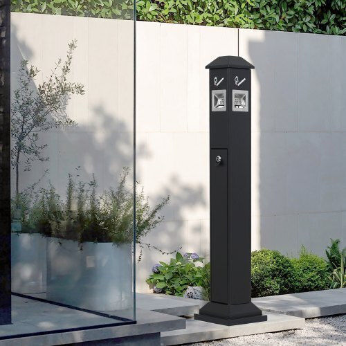 Vevor Κάδος Αποτσίγαρων 4 Ανοίγματα Μαύρος Syyhtlskzfttq80s0v0