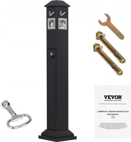 Vevor Κάδος Αποτσίγαρων 4 Ανοίγματα Μαύρος Syyhtlskzfttq80s0v0