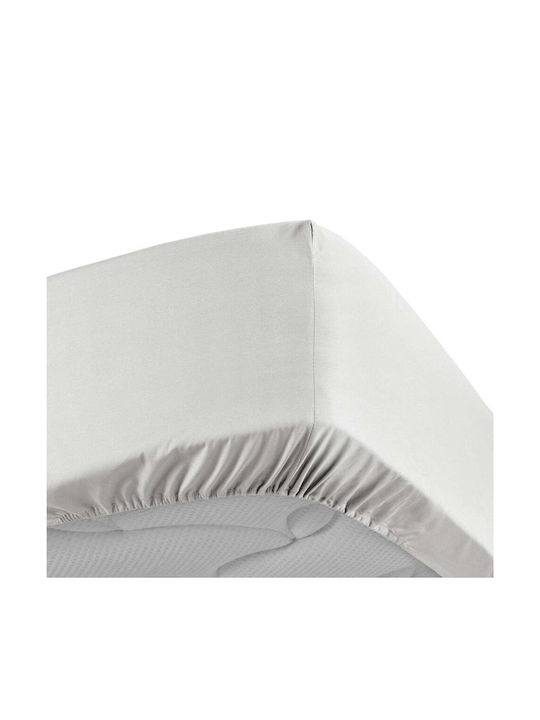 Douceur d'Intérieur Σεντόνι Μονό με Λάστιχο 90x190εκ. White