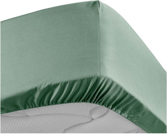 Douceur d'Intérieur Σεντόνι Υπέρδιπλο με Λάστιχο 160x200εκ. Lime Green