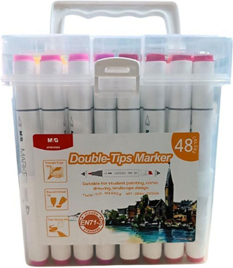 M&G Zeichenmarker 1mm Doppelseitig Set 12Stück