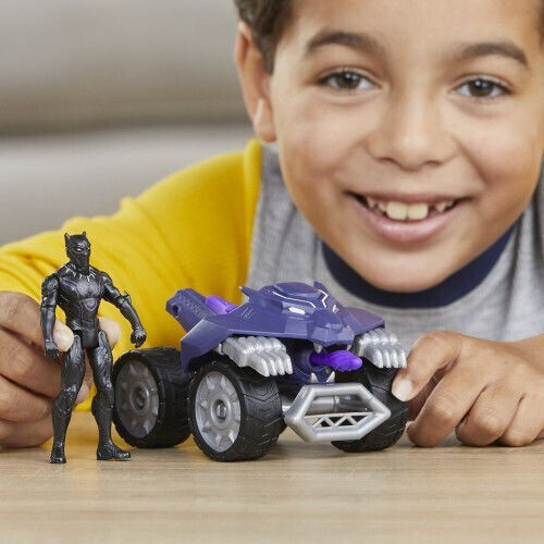 Action-Figur Avengers 4in Figure Vehicle Marvel Avengers Schwarzer Panther 10.16cm.