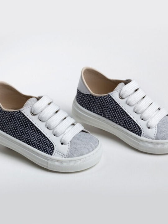 Ever Kid Blue - Grey Baptism Fabric Soft Sole Sneakers