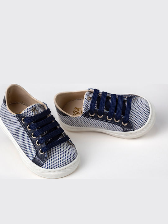 Ever Kid Βαπτιστικά Δερμάτινα Sneakers Μπλε