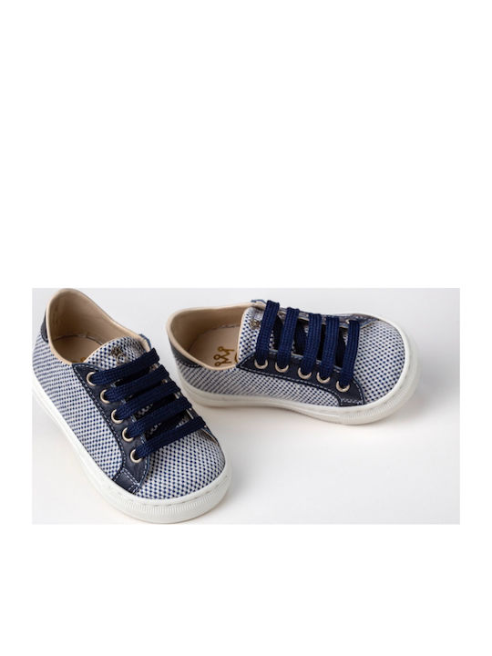 Ever Kid Βαπτιστικά Δερμάτινα Sneakers Μπλε