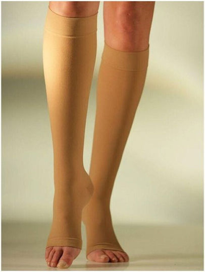 Sigvaris Cotton Short Κάλτσες Κάτω Γόνατος Διαβαθμισμένης Συμπίεσης 18-21 mmHg Μπεζ