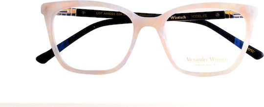 Alexander Wintsch 8323 C4 Women's Cat-Eye White Prescription Eyeglass Frames