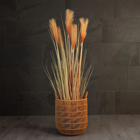 GloboStar Osaka Übertopf Rattan Beige 30x30x41εκ.