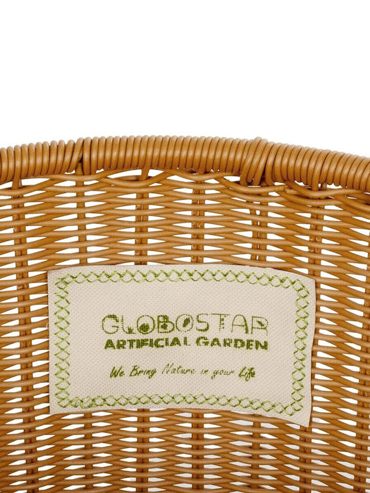 GloboStar Torino Κασπώ Rattan Μπεζ 37x37x52εκ.