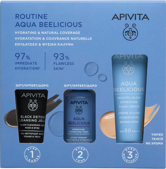 Apivita Aqua Beelicious Skin Care Set for Moisturizing & Brightening 3pcs
