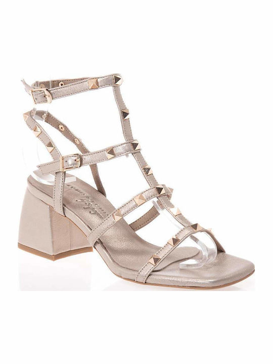 Leather Sandals Beige