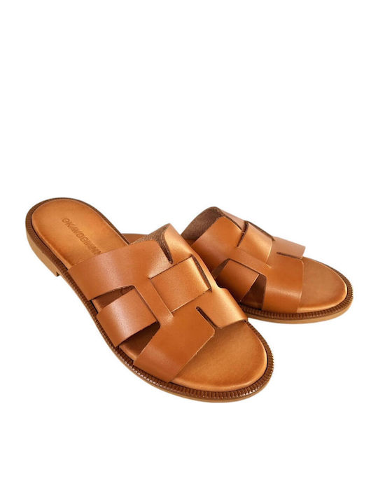 Sandale Casual Damă Din Piele Tabac